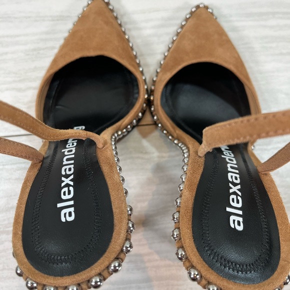 Alexander Wang Rina Calf Brown Suede Heels - Picture 9 of 12